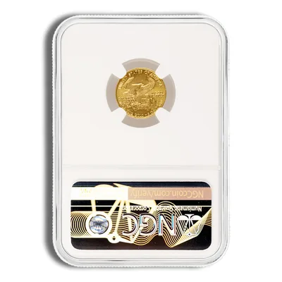 1987 1/10 oz Gold Eagle $5 PCGS MS69 — reverse view