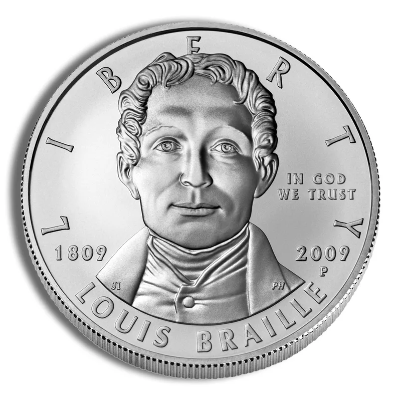 2009-P <body> Louis Braille Silver Commem - BU — Silver bullion from Standard Bullion