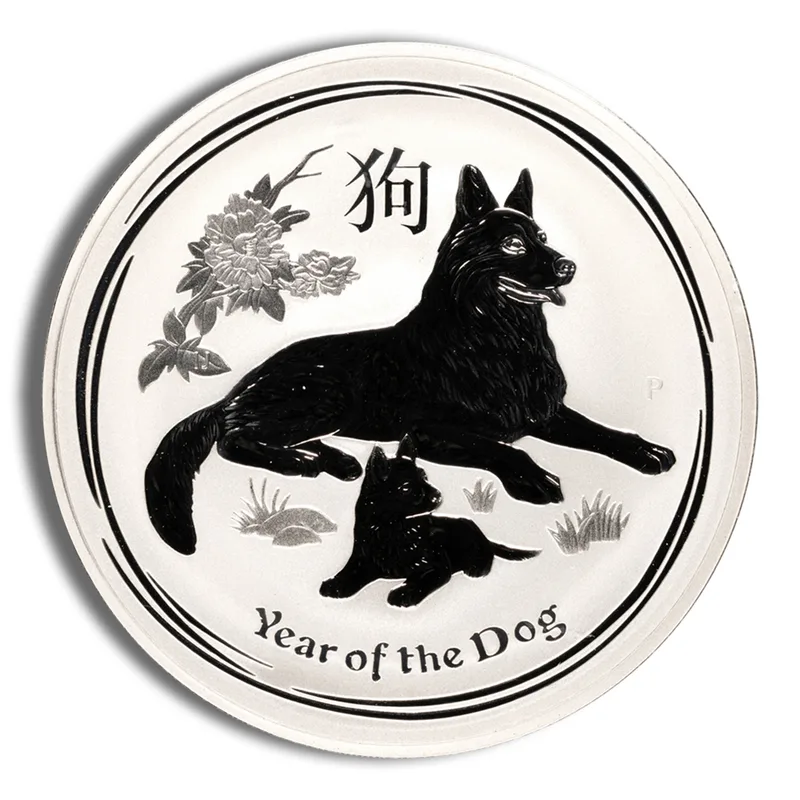 2018 Kilo Australia Silver Lunar Dog BU - Series II — Silver bullion from Standard Bullion