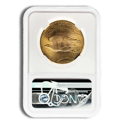 $20 Gold Saint-Gaudens Double Eagle - NGC MS63 — reverse view