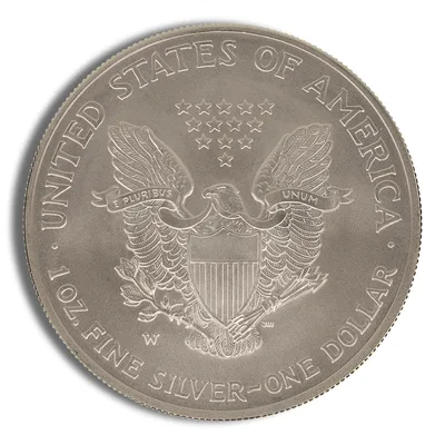 2008-W Reverse of 2007 Burnished Silver Eagle with Box & COA — packaging view