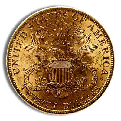 $20 Gold Liberty Double Eagle - AU — reverse view