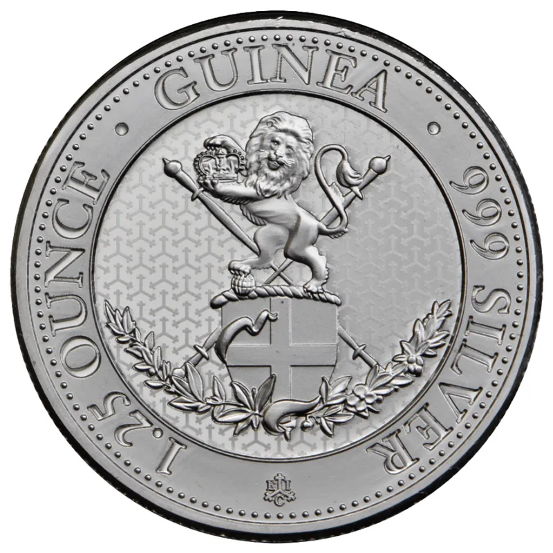 1.25 oz St. Helena Standing Lion Guinea Silver Coin (Year Varies) — Silver bullion from Standard Bullion