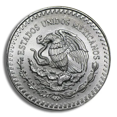 1988 1 oz Silver Mexican Libertad - BU — reverse view