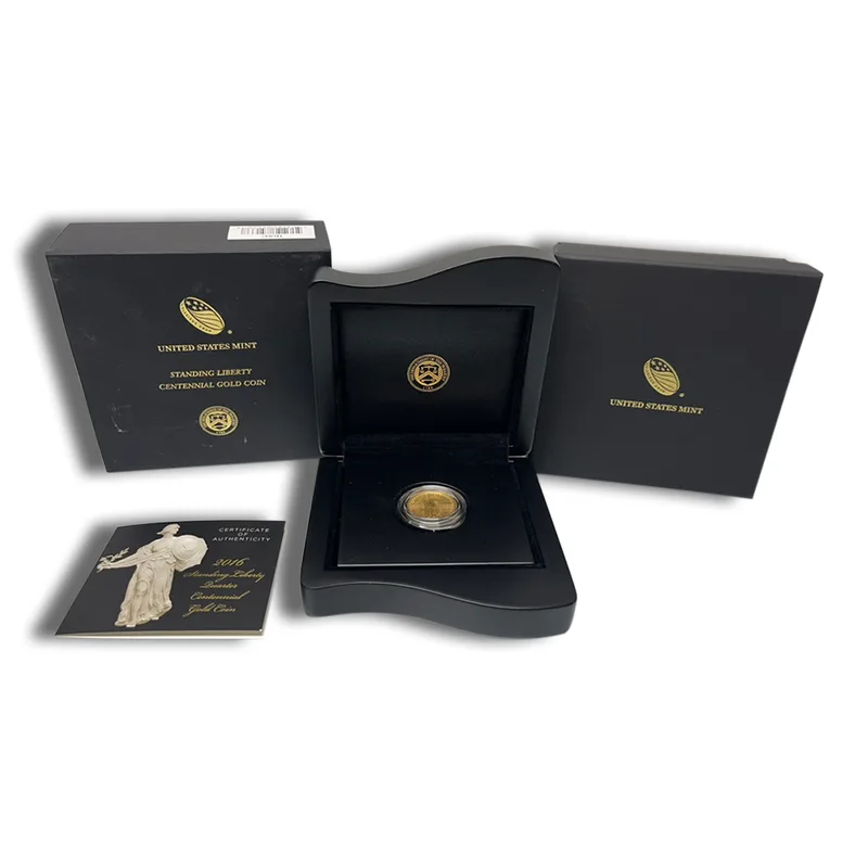 2016-W 1/4 oz Gold Standing Liberty Centennial Coin w/OGP — Gold bullion from Standard Bullion