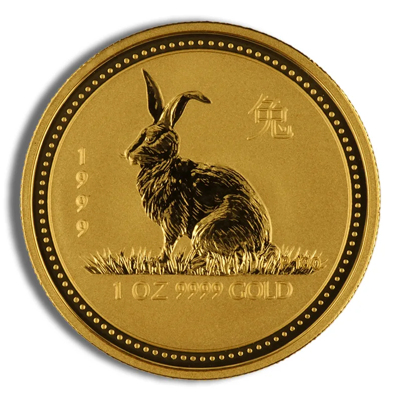 1999 1 oz Australia Gold Lunar Rabbit BU - Series I — Gold bullion from Standard Bullion