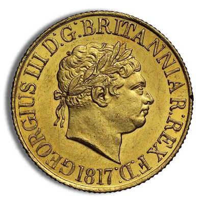 Britain 1 Sovereign - King George III (1817-1820) — reverse view