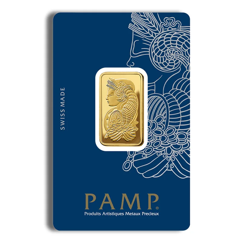 1/2 oz Gold Bar - PAMP Fortuna (Carded) — Gold bullion from Standard Bullion