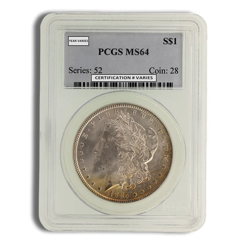 Pre-1921 Morgan Dollar - PCGS MS64 (Toned) — Silver bullion from Standard Bullion