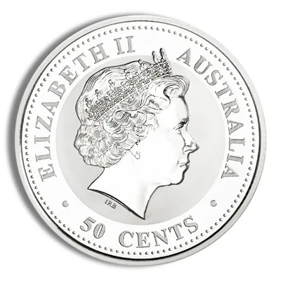 2003 1/2 oz Australia Silver Lunar Goat BU - Series I — reverse view