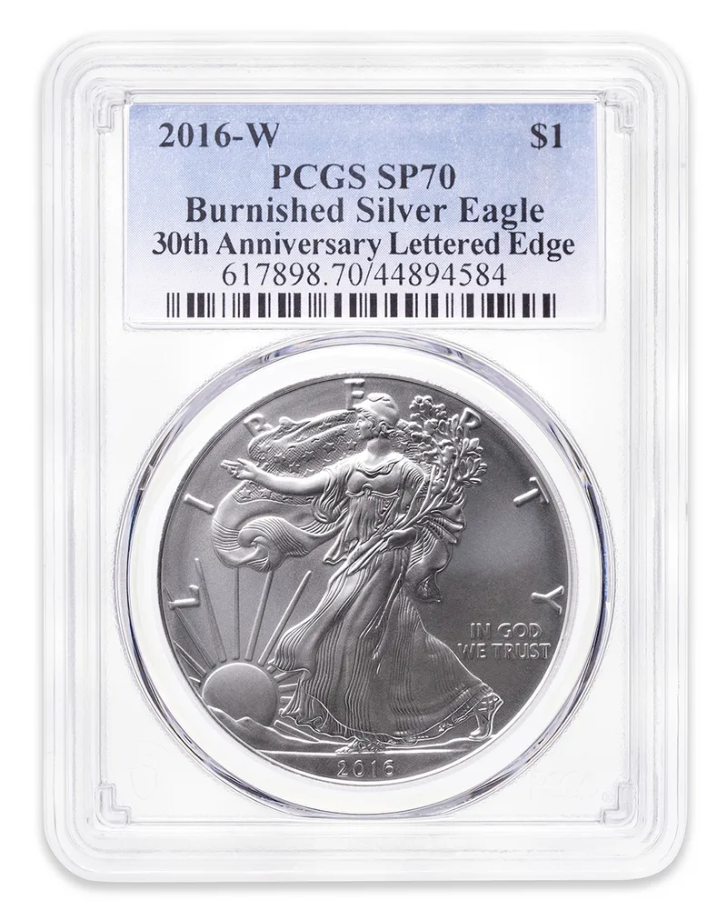 2016-W Burnished Silver Eagle PCGS SP70 — Silver bullion from Standard Bullion