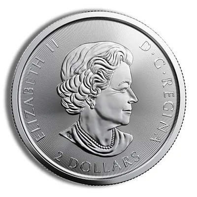 1/2 oz Canadian Red Tail Hawk Silver Coin (Year Varies) — reverse view