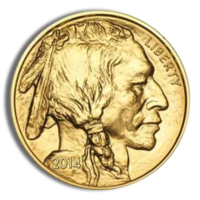 2014-W 1 oz Proof Gold Buffalo (w/Box & COA) — reverse view