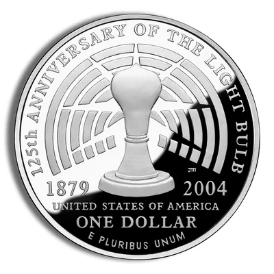 2004-P <body> Thomas A. Edison Silver Commem - Proof — reverse view