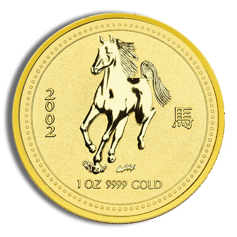 2002 1 oz Australia Gold Lunar Horse BU - Series I — Gold bullion from Standard Bullion