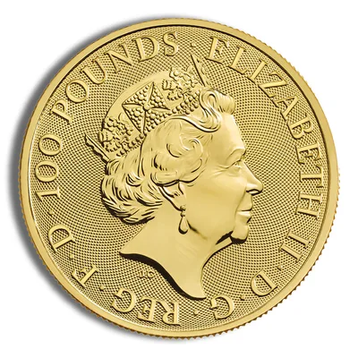 2021 1 oz Great Britain Queen's Beast Gold Coin - Completer — reverse view