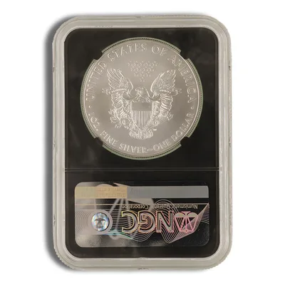 2019 Silver Eagle NGC MS70 Early Releases — reverse view