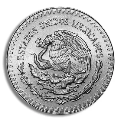 1986 1 oz Silver Mexican Libertad - BU — reverse view