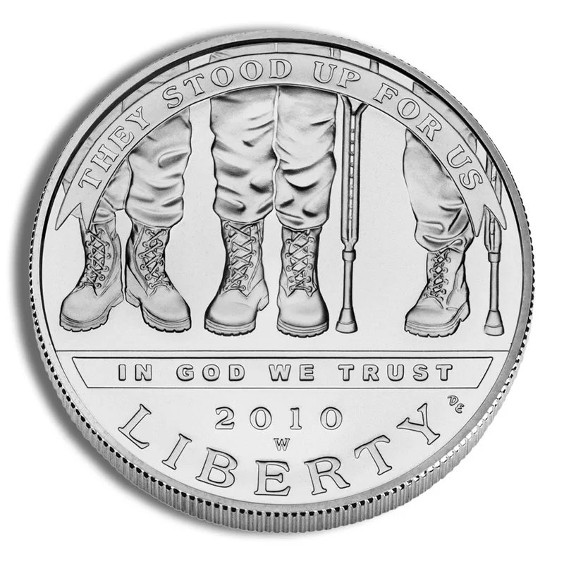 2010-W <body> Disabled Veterans Silver Commem - BU — Silver bullion from Standard Bullion