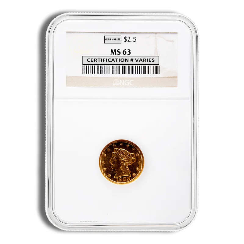 $2.5 Gold Liberty Quarter Eagle - NGC MS63 — Gold bullion from Standard Bullion