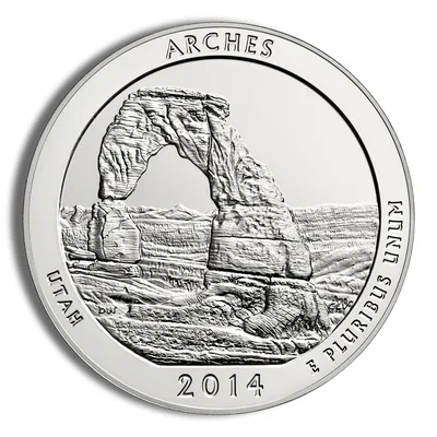 2014-P 5 oz ATB Arches Silver Coin NGC SP70 — packaging view