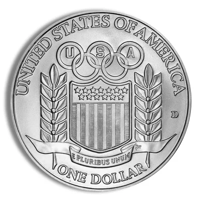 1992-D <body> Olympic Silver Commem - BU — reverse view