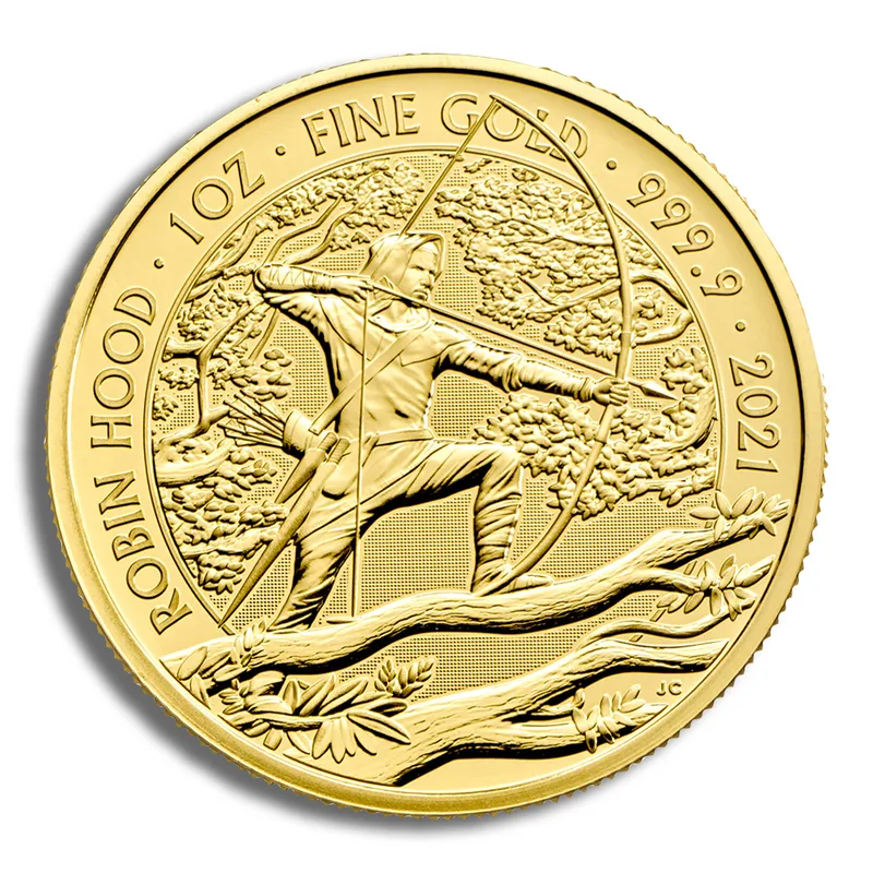 2021 1 oz Great Britain Robin Hood Gold Coin - BU — Gold bullion from Standard Bullion