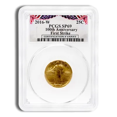 2016-W 1/4 oz Gold Standing Liberty Centennial Coin (Cap/Incomplete/Slab) — packaging view