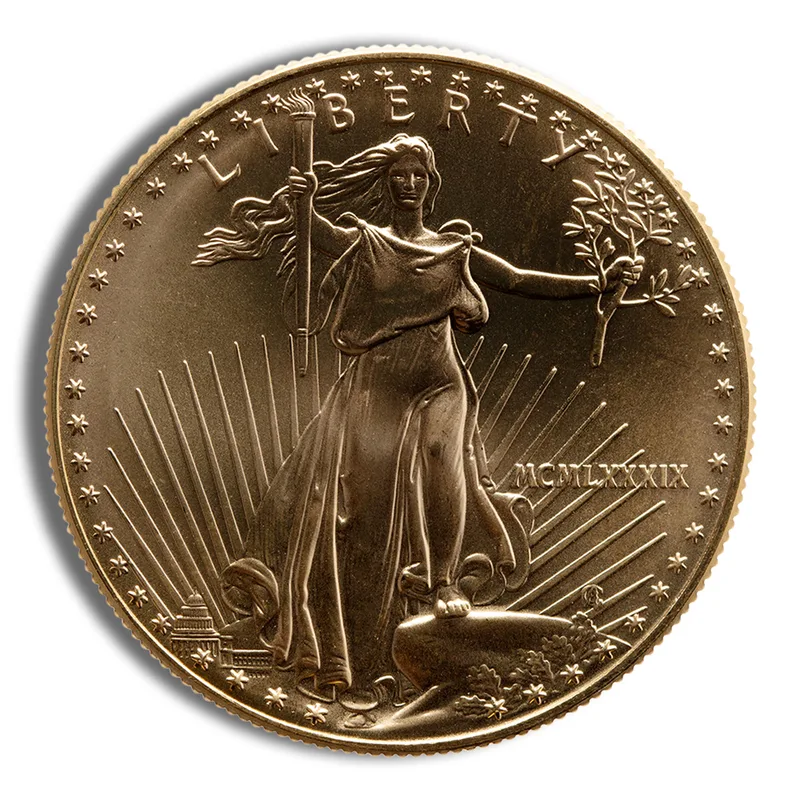 1989 1 oz Gold Eagle - BU (MCMLXXXIX) — Gold bullion from Standard Bullion