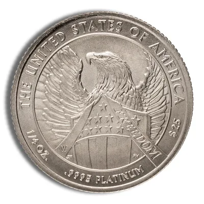 2007-W 1/4 oz Burnished Platinum Eagle $25 (Cap Only) — reverse view