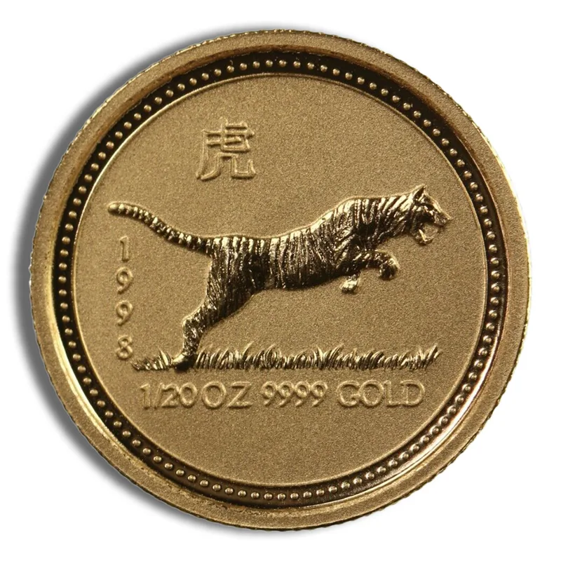 1998 1/10 oz Australia Gold Lunar Tiger BU - Series I — Gold bullion from Standard Bullion