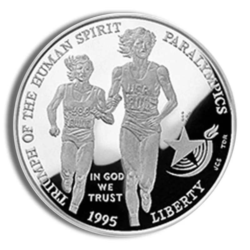 1995-P <body> Blind Runner Silver Commem - Proof — Silver bullion from Standard Bullion