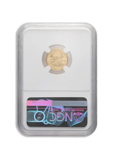 2000 1/10 oz Gold Eagle $5 NGC MS70 — reverse view