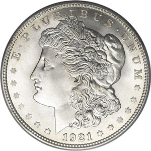 1921-D Morgan Silver Dollar - AU — Silver bullion from Standard Bullion