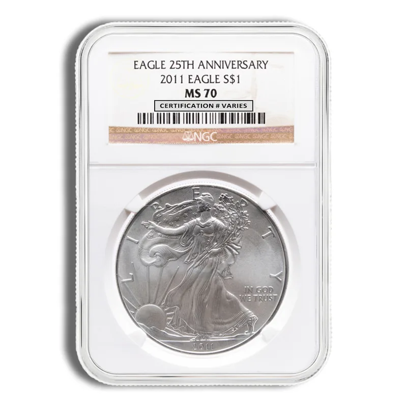 2011 Silver Eagle NGC MS70 — Silver bullion from Standard Bullion