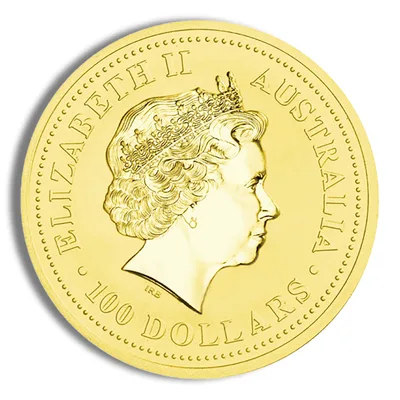 2003 1 oz Australia Gold Lunar Goat BU - Series I — reverse view
