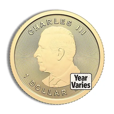 1/20 oz Gold Maple Leaf (Year Varies - Sealed) — reverse view