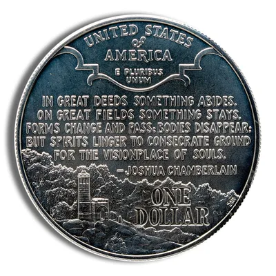 1995-P <body> Civil War Silver Commem - BU — reverse view