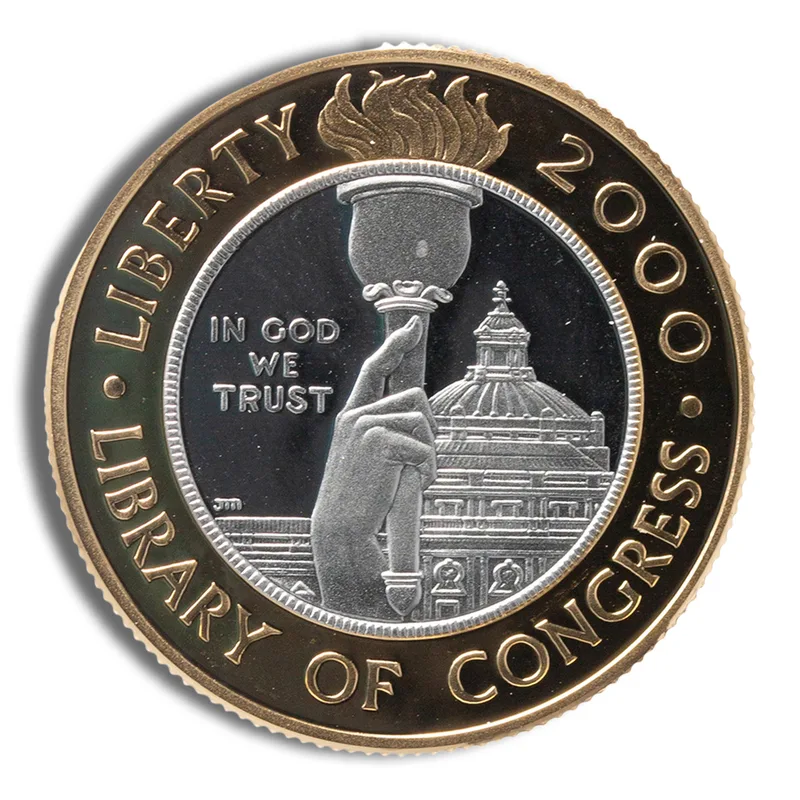 2000-W <body>0 Library of Congress Bimetallic Coin - Proof (Box/COA) — Gold bullion from Standard Bullion
