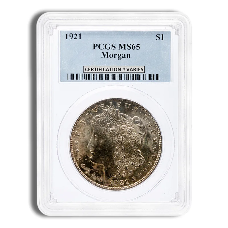 1921 Morgan Dollar - PCGS MS65 — Silver bullion from Standard Bullion