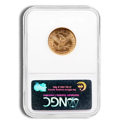 $2.5 Gold Liberty Quarter Eagle - NGC MS61 — reverse view