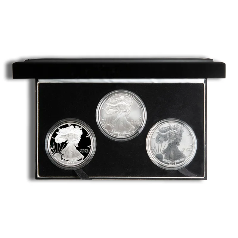 2006 20th Anniversary Silver Eagle Three Coin Set w/ Box & COA — Silver bullion from Standard Bullion