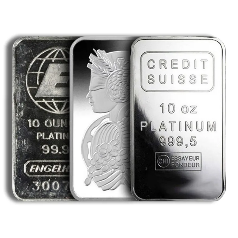10 oz Platinum Bar - Brand Varies .9995+ (Carded) — Platinum bullion from Standard Bullion