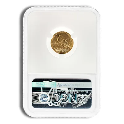 $2.5 Gold Indian Quarter Eagle - NGC MS61 — reverse view