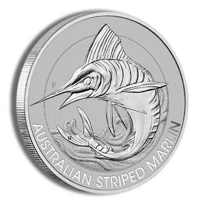 2020 1/3 oz Australian Striped Marlin Platinum Coin — reverse view