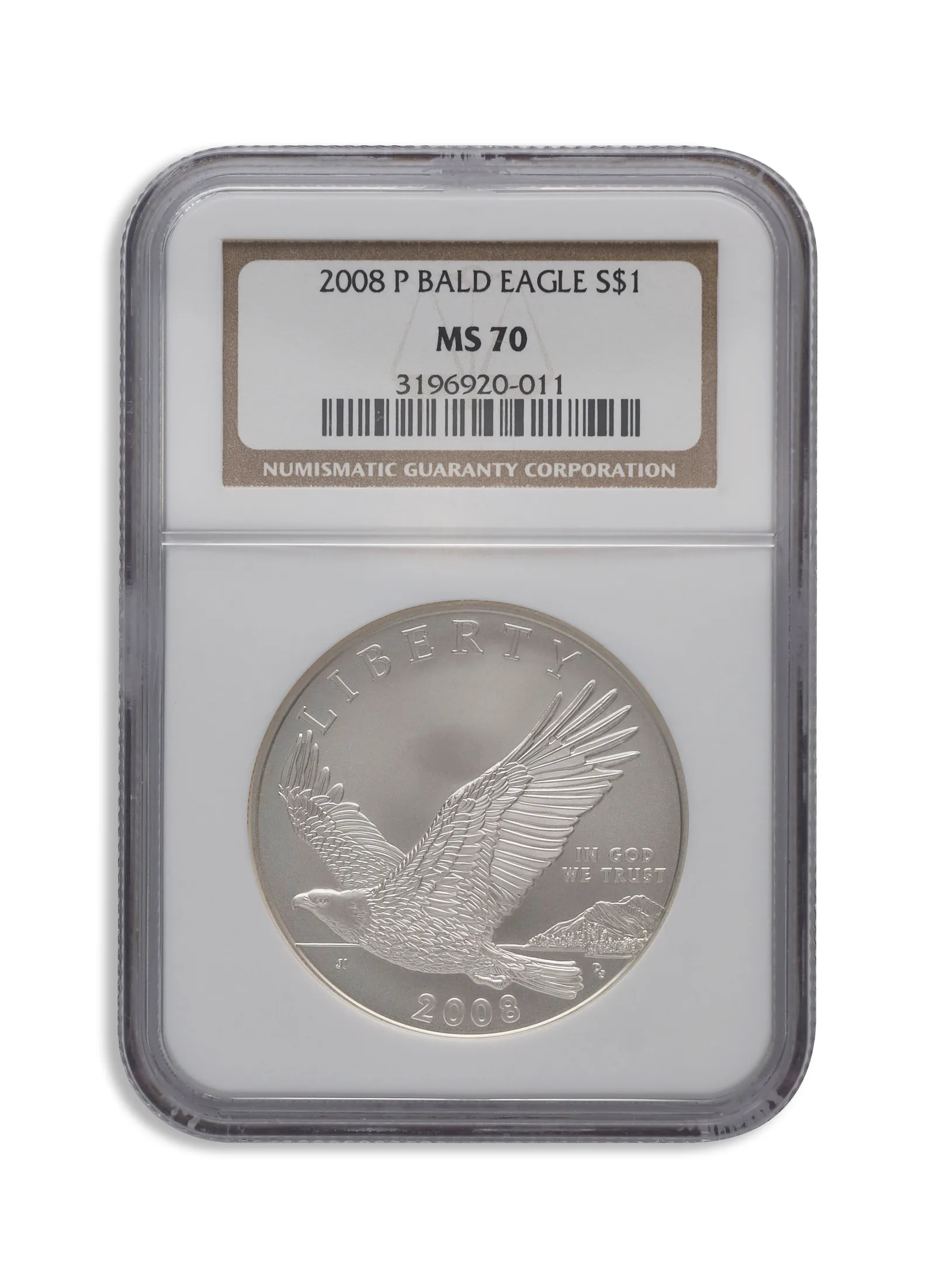 2008-P <body> Bald Eagle Silver Commem - NGC MS70 — Silver bullion from Standard Bullion