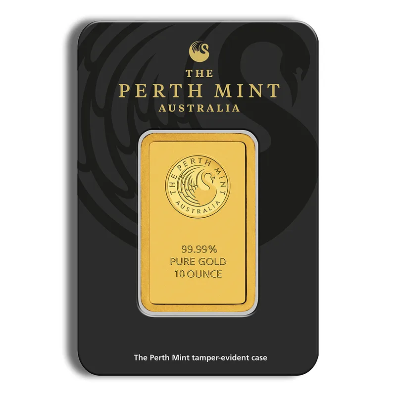 10 oz Gold Bar - Perth Mint (Carded) — Gold bullion from Standard Bullion