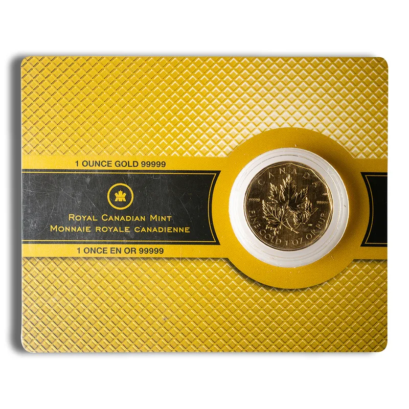 Canada 1 oz Gold Coin .99999 - Year/Design Varies (w/Assay Card) — Gold bullion from Standard Bullion