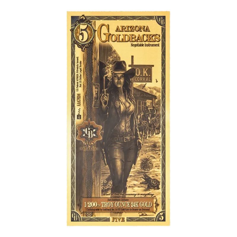 Arizona 5 Goldback — Gold bullion from Standard Bullion