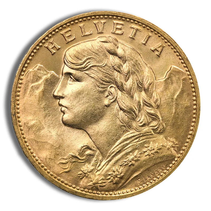 Switzerland Gold 20 Francs - Helvetia (1897-1949) — Gold bullion from Standard Bullion